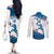 Custom USA Basketball Couples Matching Off The Shoulder Long Sleeve Dress and Long Sleeve Button Shirt 2024 Go Dream Team Curve Style