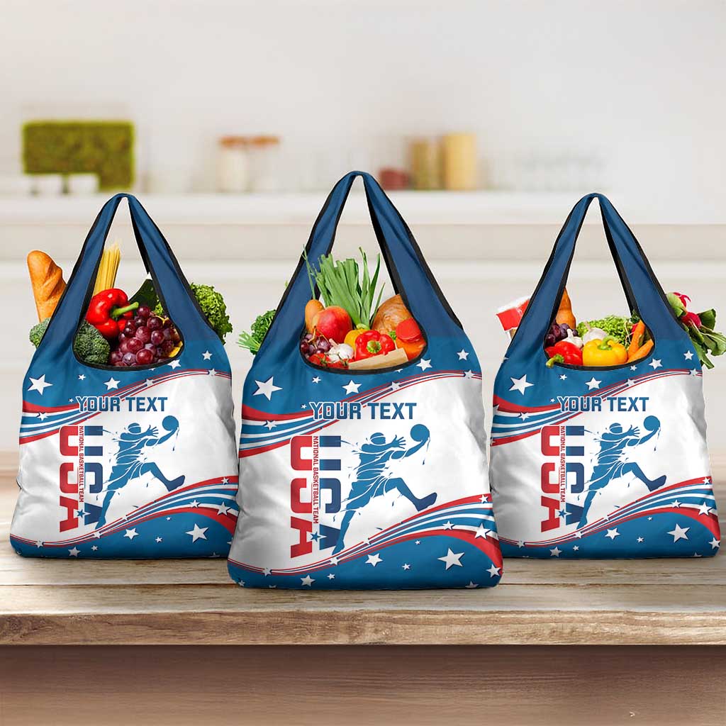 Custom USA Basketball Grocery Bag 2024 Go Dream Team Curve Style