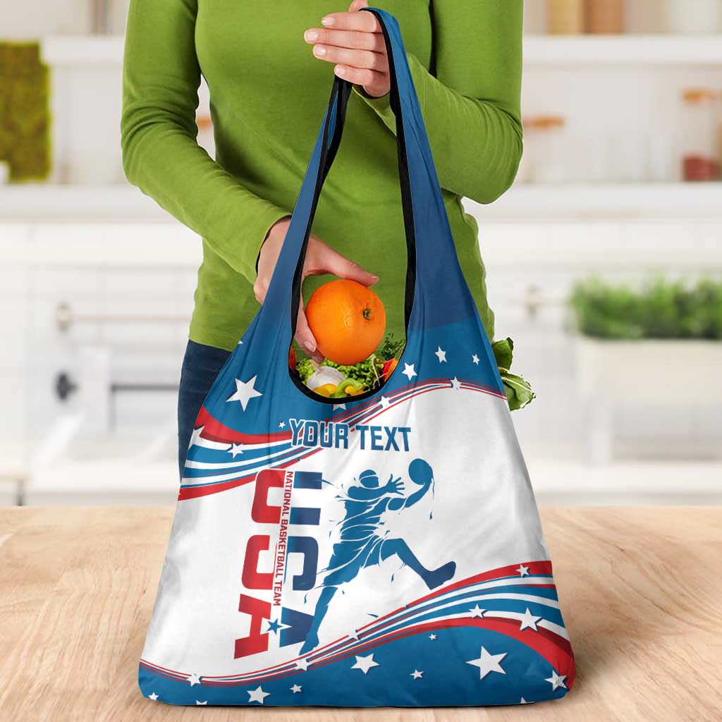 Custom USA Basketball Grocery Bag 2024 Go Dream Team Curve Style