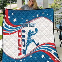 Custom USA Basketball Quilt 2024 Go Dream Team Curve Style - Wonder Print Shop