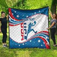 Custom USA Basketball Quilt 2024 Go Dream Team Curve Style - Wonder Print Shop