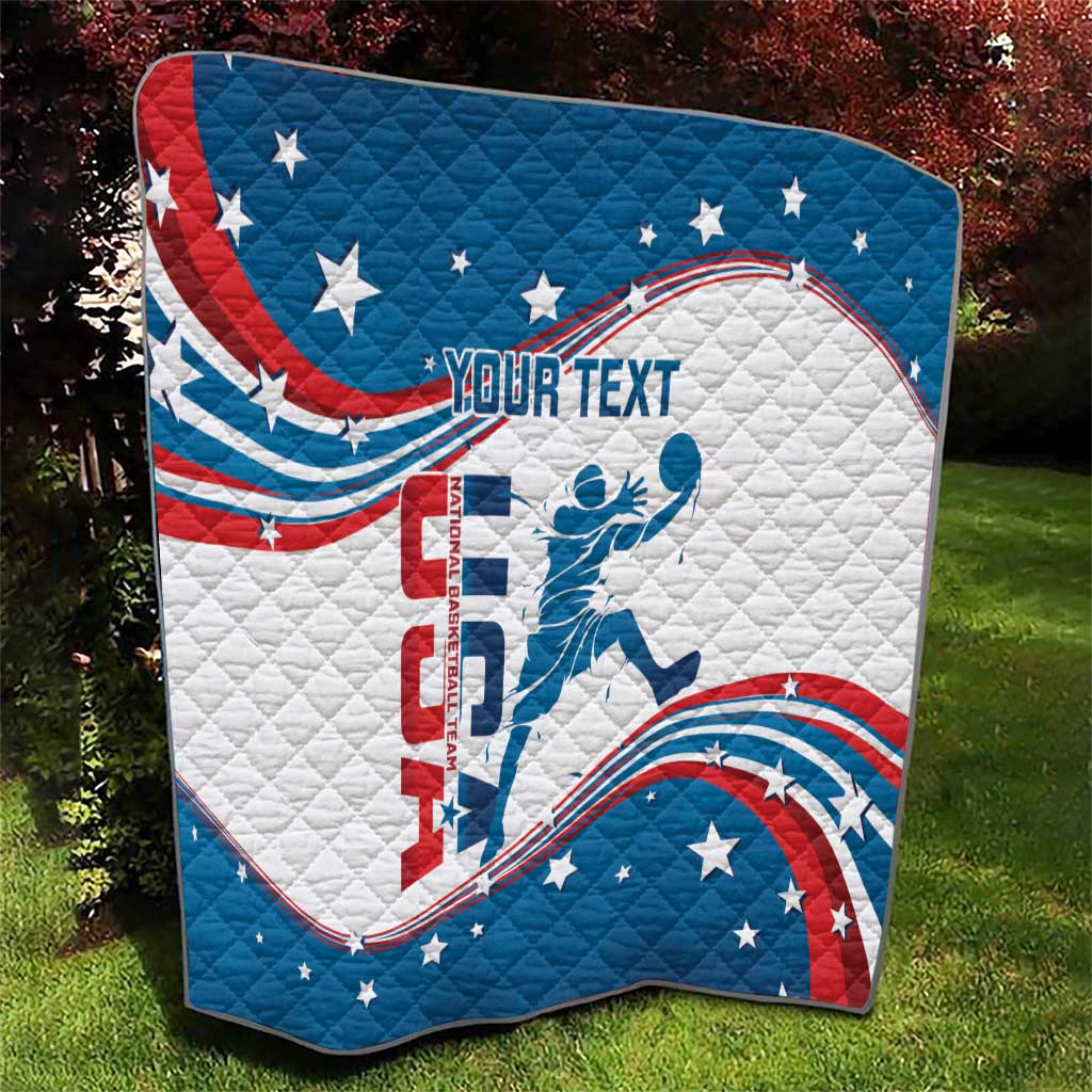 Custom USA Basketball Quilt 2024 Go Dream Team Curve Style - Wonder Print Shop