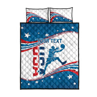 Custom USA Basketball Quilt Bed Set 2024 Go Dream Team Curve Style - Wonder Print Shop