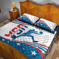 Custom USA Basketball Quilt Bed Set 2024 Go Dream Team Curve Style - Wonder Print Shop
