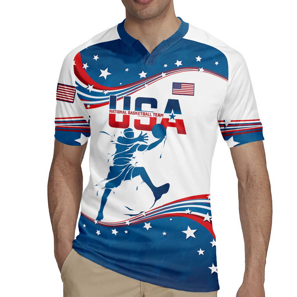 Custom USA Basketball Rugby Jersey 2024 Go Dream Team Curve Style - Wonder Print Shop