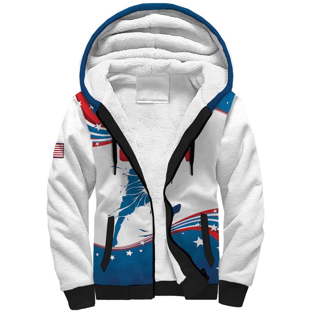 Custom USA Basketball Sherpa Hoodie 2024 Go Dream Team Curve Style - Wonder Print Shop