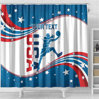 Custom USA Basketball Shower Curtain 2024 Go Dream Team Curve Style