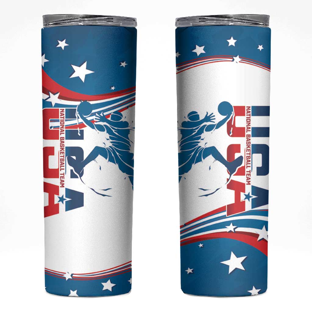 USA Basketball Skinny Tumbler 2024 Go Dream Team Curve Style - Wonder Print Shop