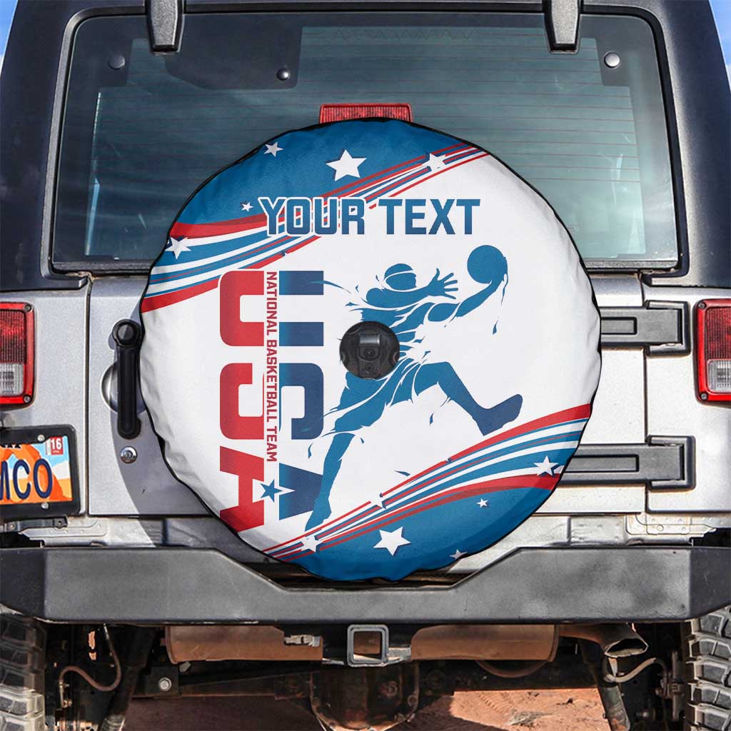 Custom USA Basketball Spare Tire Cover 2024 Go Dream Team Curve Style - Wonder Print Shop