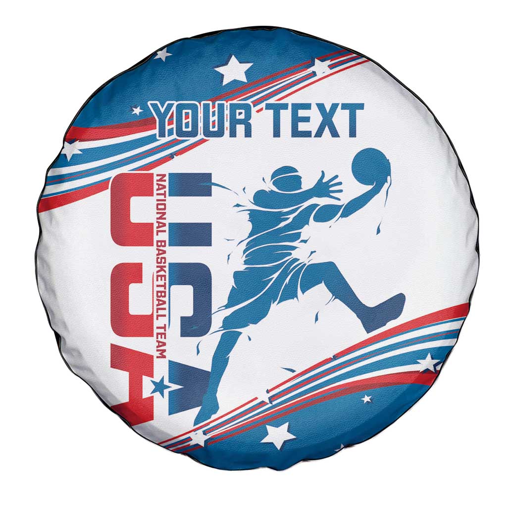 Custom USA Basketball Spare Tire Cover 2024 Go Dream Team Curve Style - Wonder Print Shop