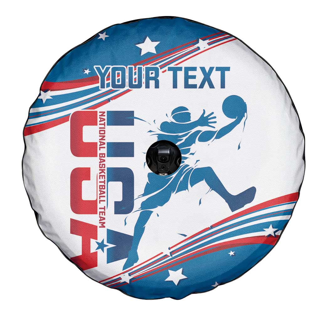 Custom USA Basketball Spare Tire Cover 2024 Go Dream Team Curve Style - Wonder Print Shop