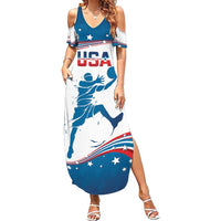 Custom USA Basketball Summer Maxi Dress 2024 Go Dream Team Curve Style - Wonder Print Shop