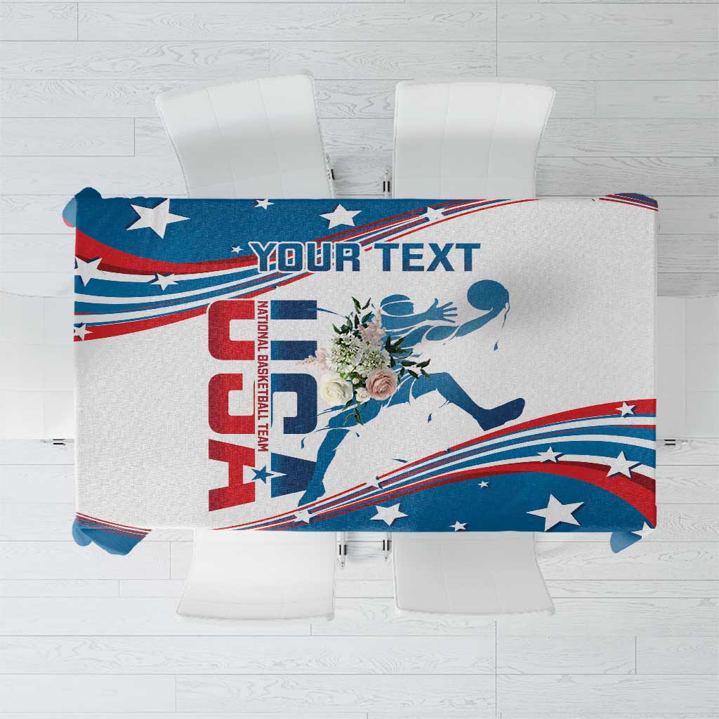 Custom USA Basketball Tablecloth 2024 Go Dream Team Curve Style - Wonder Print Shop