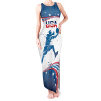 Custom USA Basketball Tank Maxi Dress 2024 Go Dream Team Curve Style - Wonder Print Shop