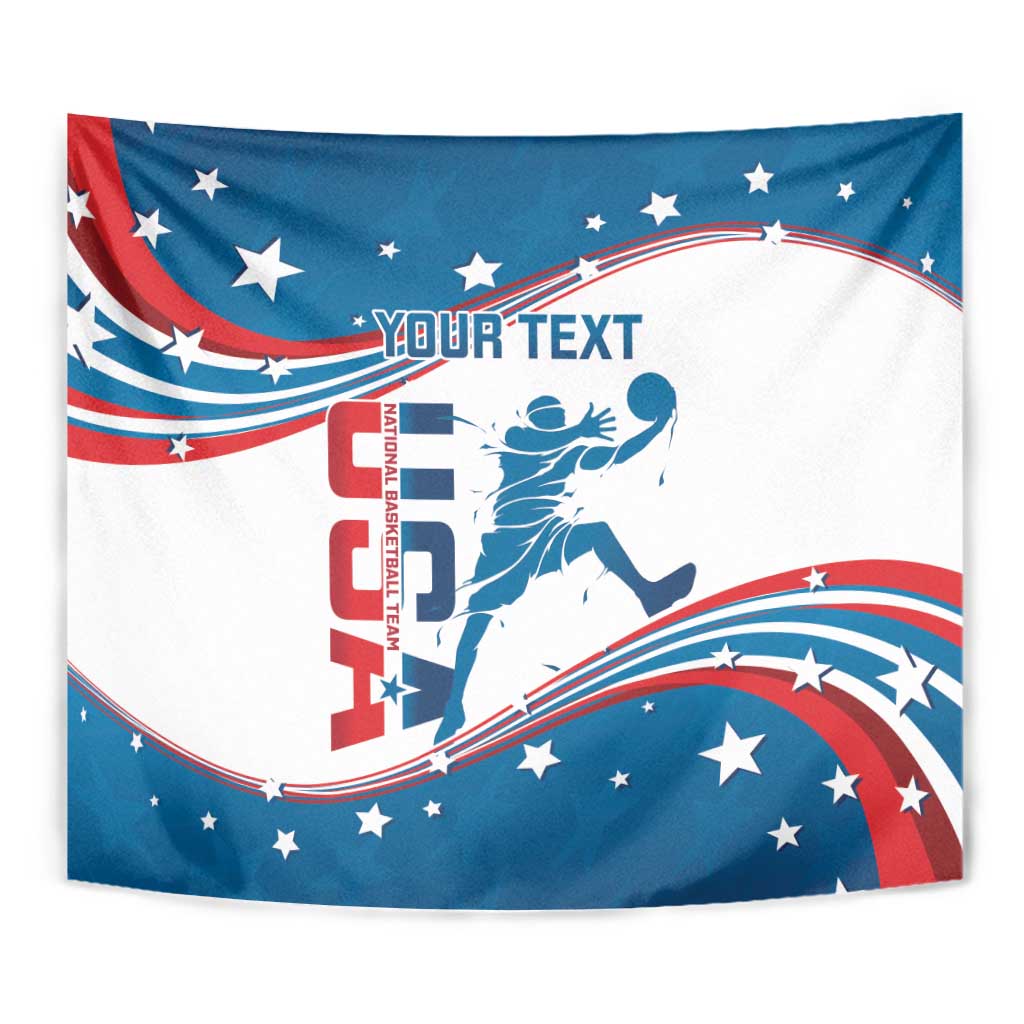 Custom USA Basketball Tapestry 2024 Go Dream Team Curve Style - Wonder Print Shop