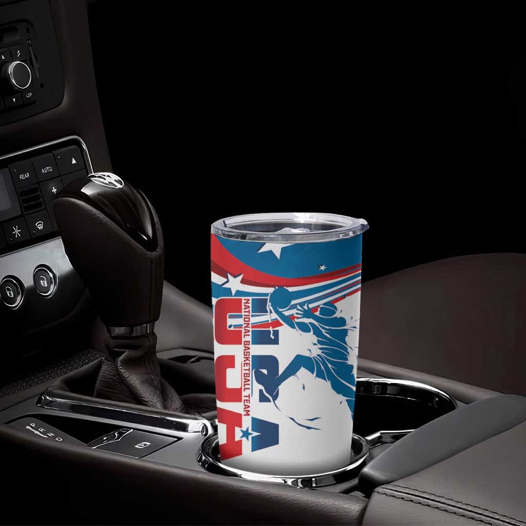 USA Basketball Tumbler Cup 2024 Go Dream Team Curve Style - Wonder Print Shop