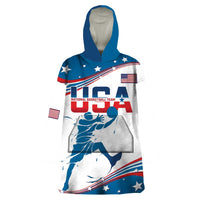 Custom USA Basketball Wearable Blanket Hoodie 2024 Go Dream Team Curve Style - Wonder Print Shop