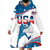 Custom USA Basketball Wearable Blanket Hoodie 2024 Go Dream Team Curve Style - Wonder Print Shop
