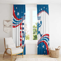 Custom USA Basketball Window Curtain 2024 Go Dream Team Curve Style - Wonder Print Shop