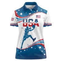 Custom USA Basketball Women Polo Shirt 2024 Go Dream Team Curve Style - Wonder Print Shop