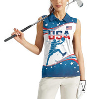 Custom USA Basketball Women Sleeveless Polo Shirt 2024 Go Dream Team Curve Style - Wonder Print Shop