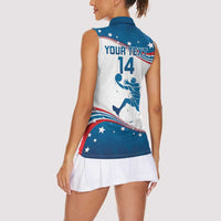 Custom USA Basketball Women Sleeveless Polo Shirt 2024 Go Dream Team Curve Style - Wonder Print Shop