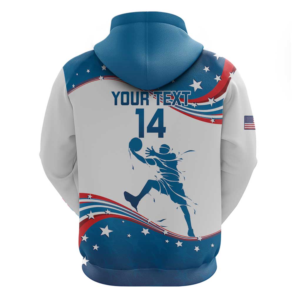 Custom USA Basketball Zip Hoodie 2024 Go Dream Team Curve Style - Wonder Print Shop