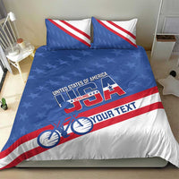Personalized USA Cycling Bedding Set United States Bike Racing Lover - Wonder Print Shop