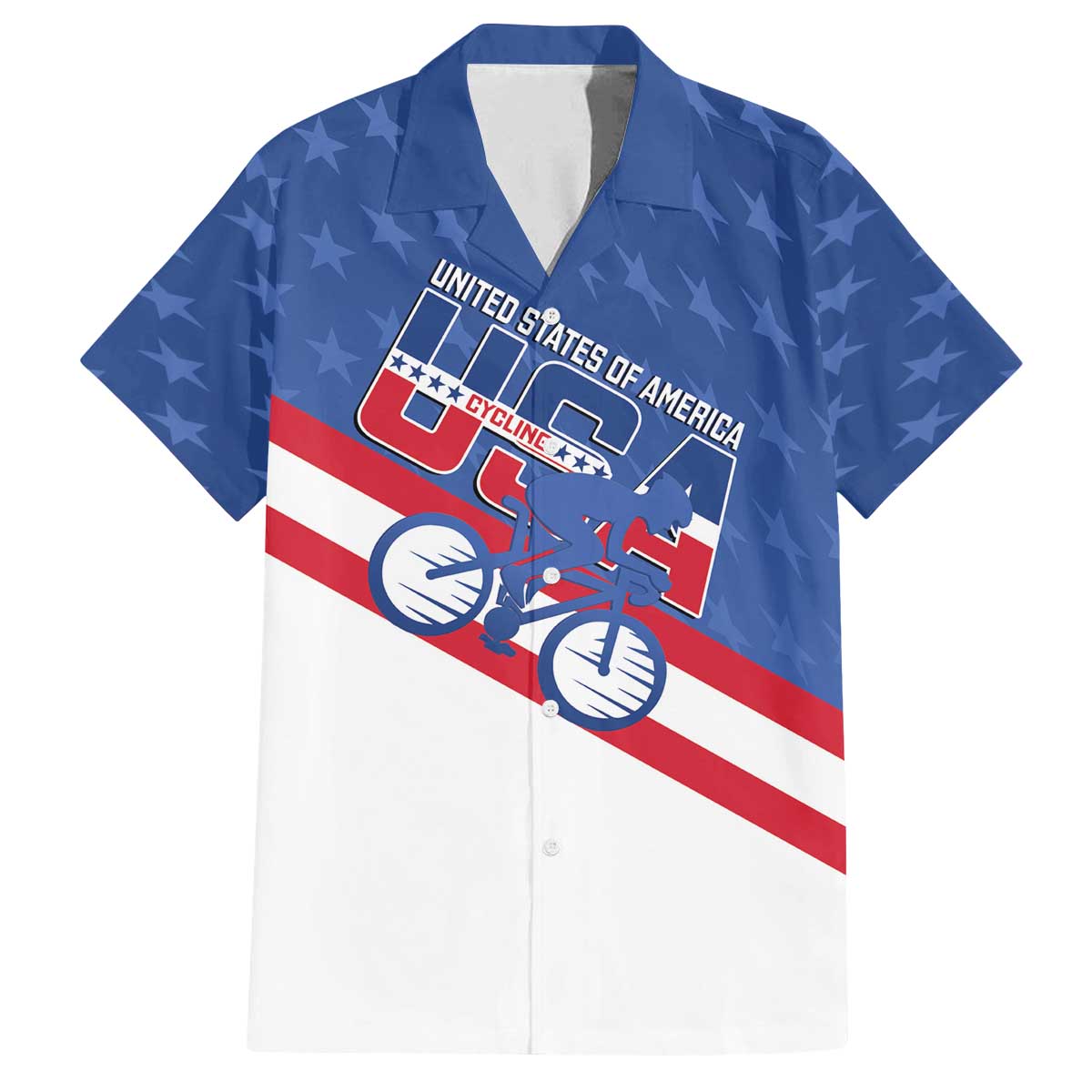 Personalized USA Cycling Family Matching Off Shoulder Short Dress and Hawaiian Shirt United States Bike Racing Lover - Wonder Print Shop