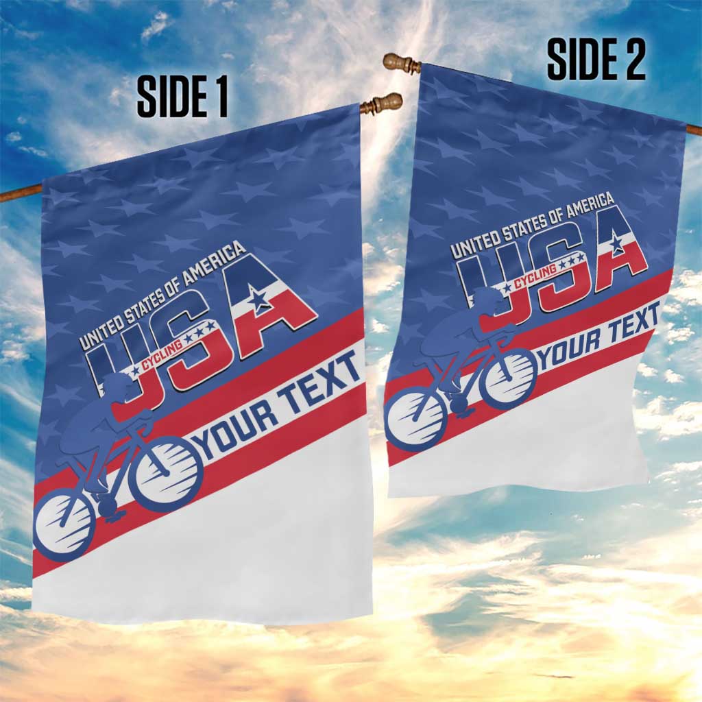 Personalized USA Cycling Garden Flag United States Bike Racing Lover - Wonder Print Shop