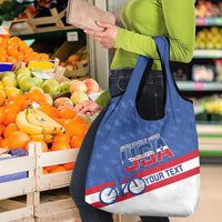 Personalized USA Cycling Grocery Bag United States Bike Racing Lover