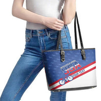 Personalized USA Cycling Leather Tote Bag United States Bike Racing Lover - Wonder Print Shop
