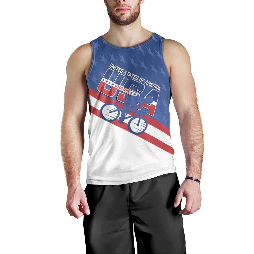Personalized USA Cycling Men Tank Top United States Bike Racing Lover - Wonder Print Shop