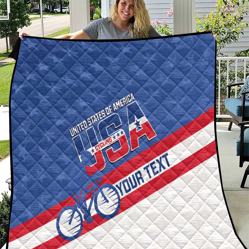Personalized USA Cycling Quilt United States Bike Racing Lover - Wonder Print Shop