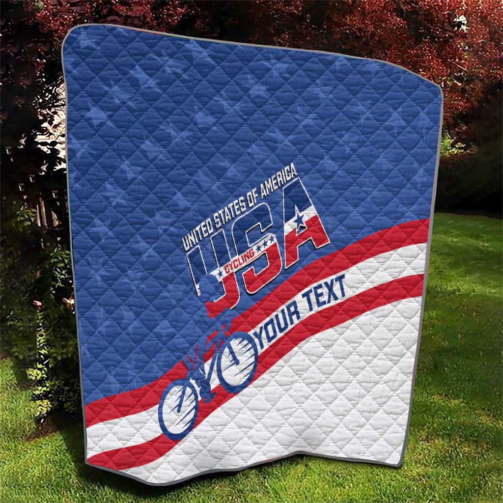 Personalized USA Cycling Quilt United States Bike Racing Lover - Wonder Print Shop