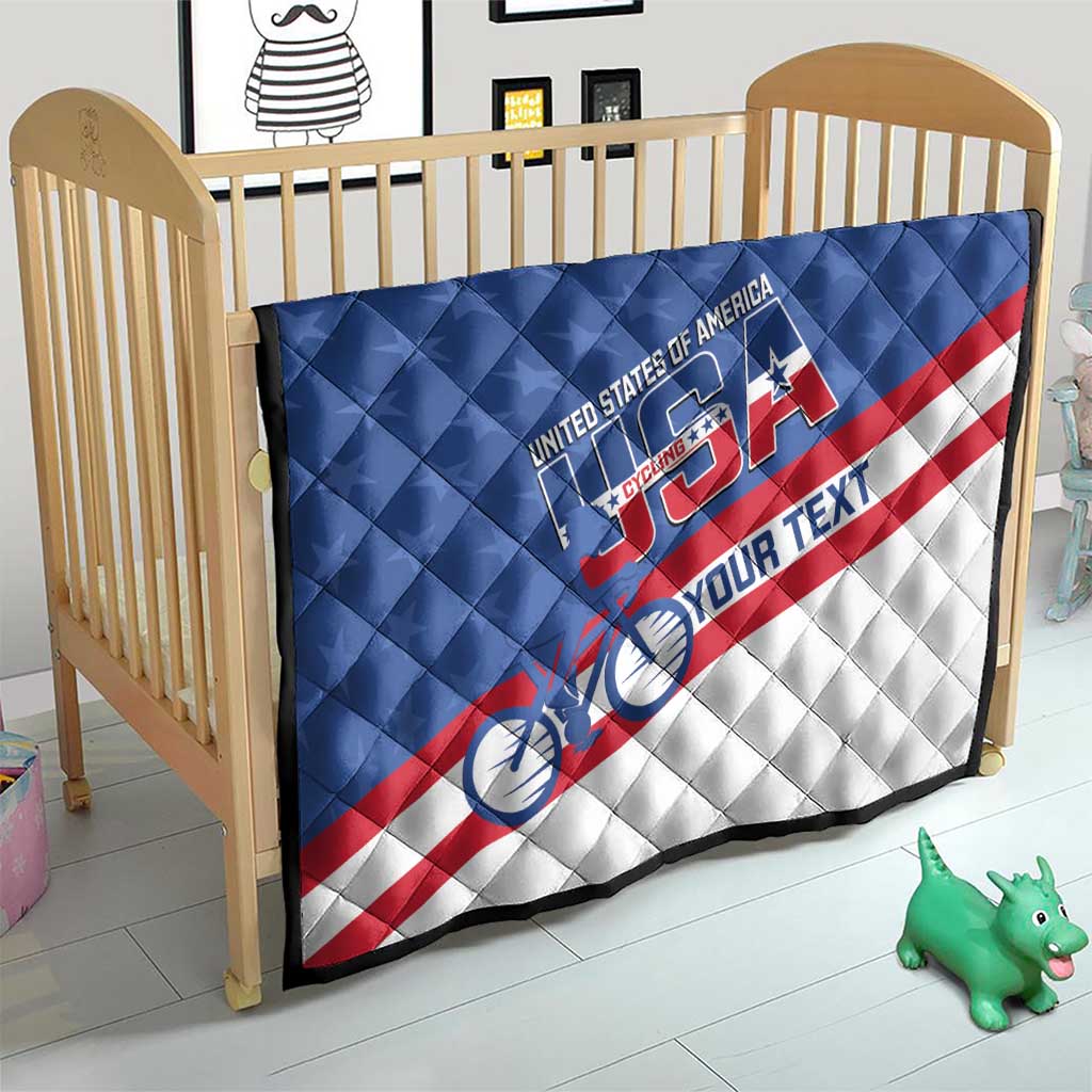 Personalized USA Cycling Quilt United States Bike Racing Lover - Wonder Print Shop