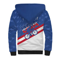 Personalized USA Cycling Sherpa Hoodie United States Bike Racing Lover - Wonder Print Shop