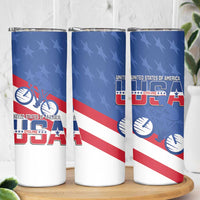 USA Cycling Skinny Tumbler United States Bike Racing Lover - Wonder Print Shop