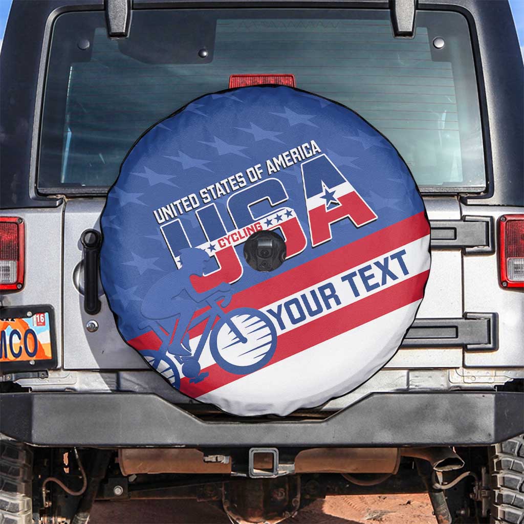 Personalized USA Cycling Spare Tire Cover United States Bike Racing Lover - Wonder Print Shop