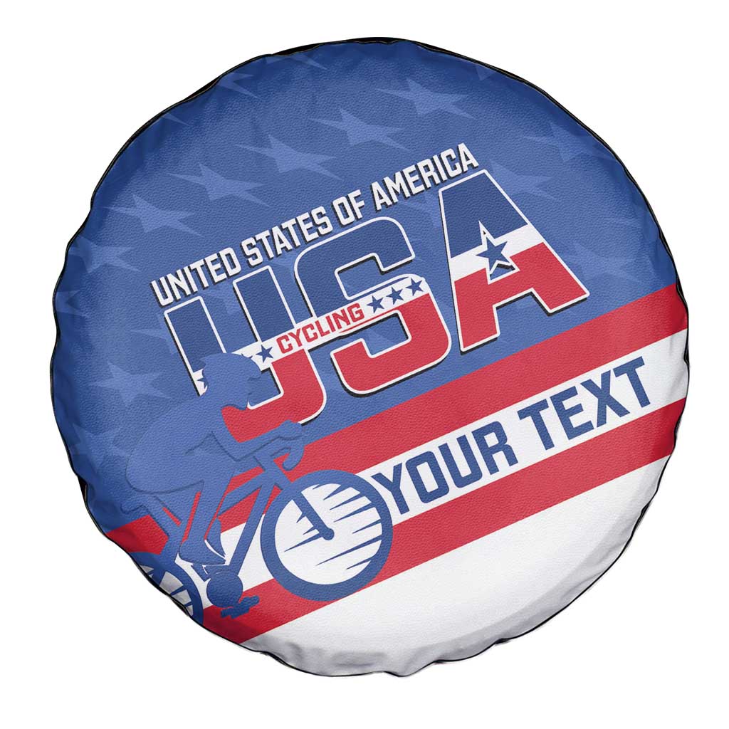 Personalized USA Cycling Spare Tire Cover United States Bike Racing Lover - Wonder Print Shop