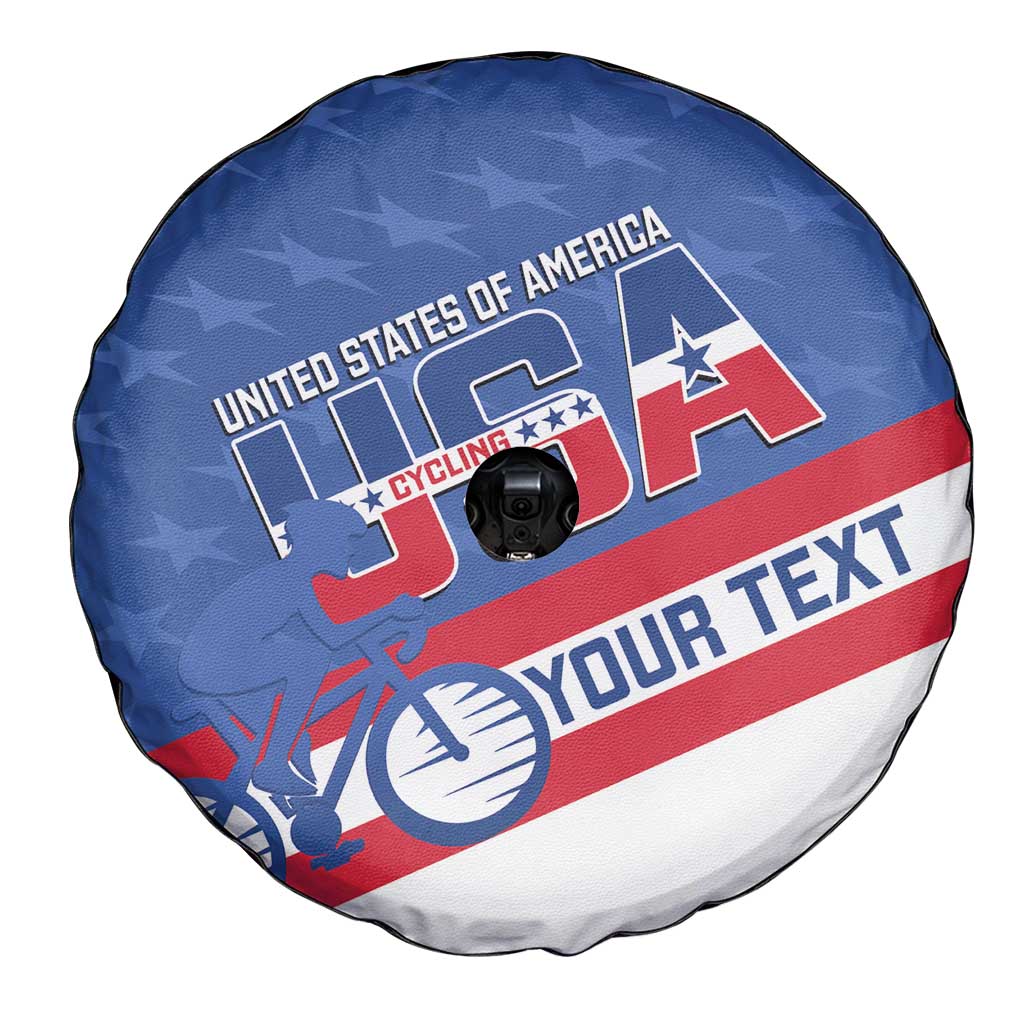 Personalized USA Cycling Spare Tire Cover United States Bike Racing Lover - Wonder Print Shop