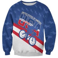 Personalized USA Cycling Sweatshirt United States Bike Racing Lover - Wonder Print Shop