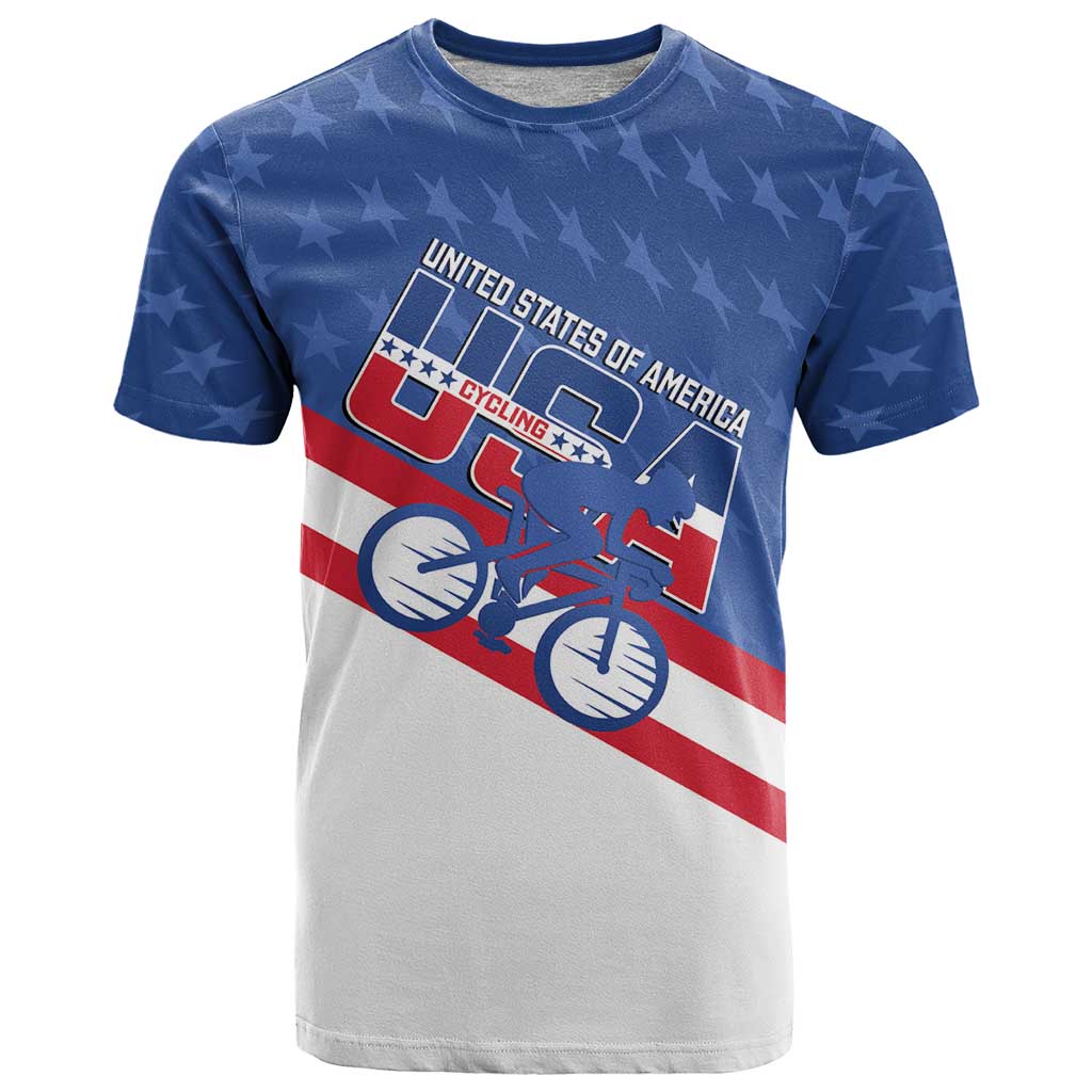 Personalized USA Cycling T Shirt United States Bike Racing Lover - Wonder Print Shop