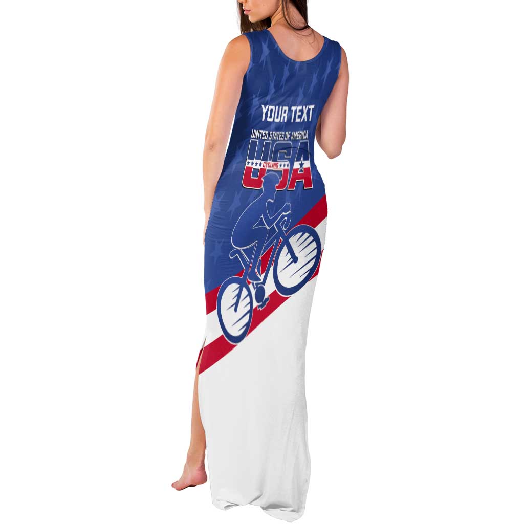 Personalized USA Cycling Tank Maxi Dress United States Bike Racing Lover - Wonder Print Shop