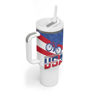 USA Cycling Tumbler With Handle United States Bike Racing Lover - Wonder Print Shop