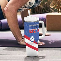 USA Cycling Tumbler With Handle United States Bike Racing Lover - Wonder Print Shop