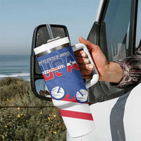 USA Cycling Tumbler With Handle United States Bike Racing Lover - Wonder Print Shop