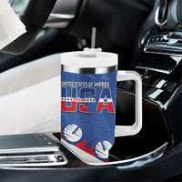USA Cycling Tumbler With Handle United States Bike Racing Lover - Wonder Print Shop