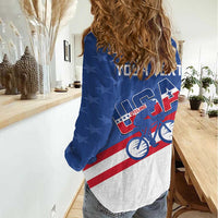 Personalized USA Cycling Women Casual Shirt United States Bike Racing Lover - Wonder Print Shop