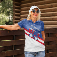 Personalized USA Cycling Women Polo Shirt United States Bike Racing Lover - Wonder Print Shop